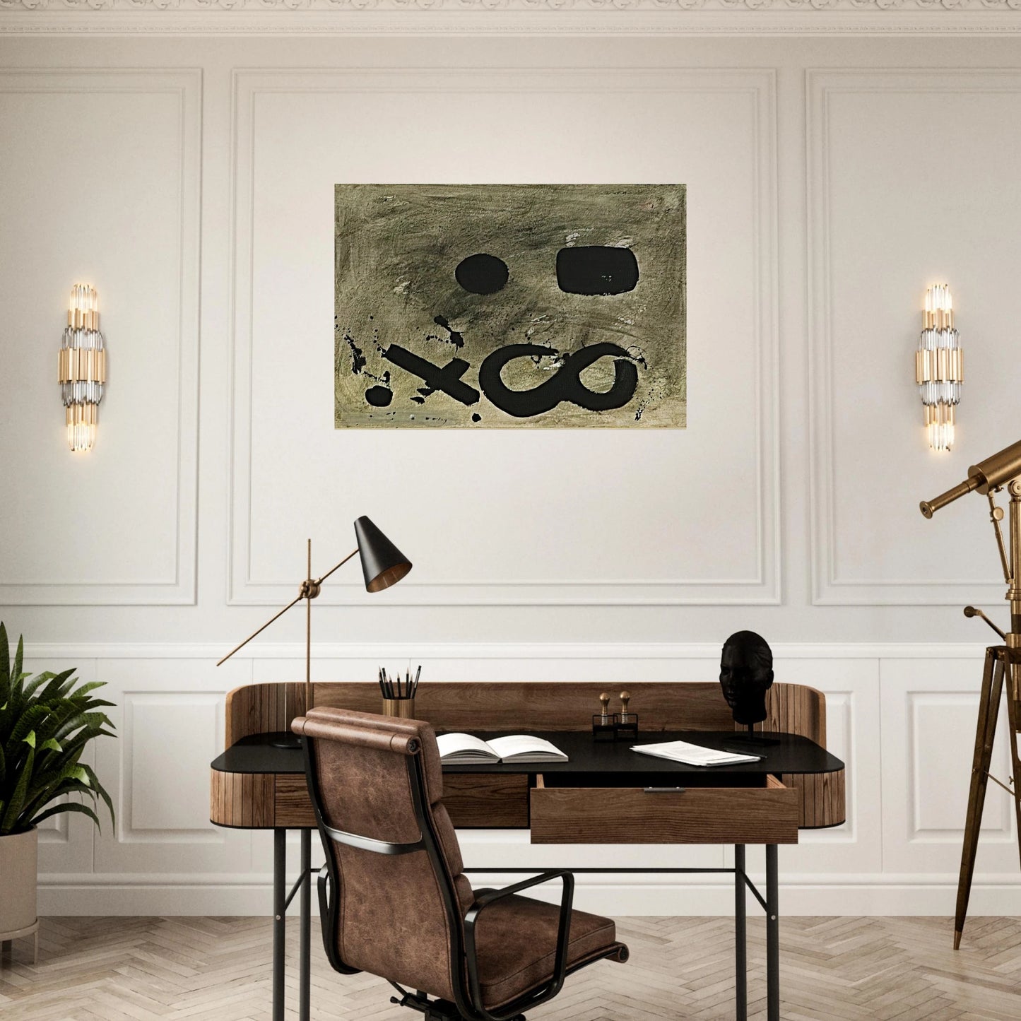 Figure Eight - 1967 - Adolph Gottlieb Brushed Aluminum Print - 70x100 cm / 28x40 inches | Adolph Gottlieb Aluminum Print | Adolph Gottlieb Prints