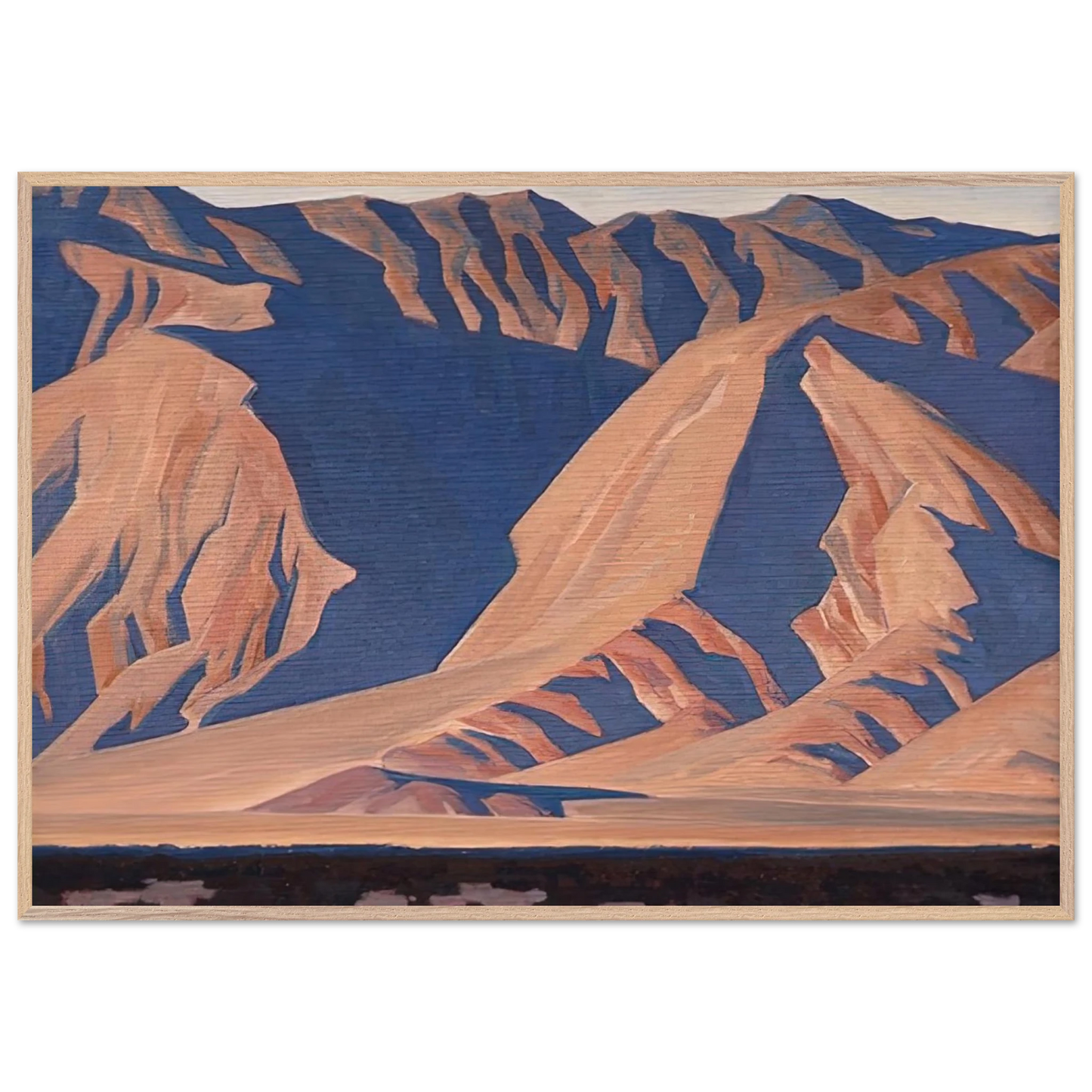 Maynard Dixon - INYO MOUNTAINS 1944 Wall art - A1 (59.4 x 84.1  cm) - Premium Wooden Framed Poster With Fine Art Paper-canvas - Black frame