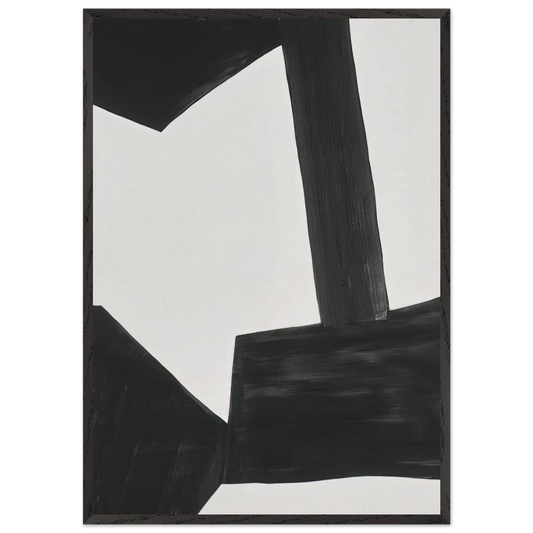 Black and White Form - 1962 - Doug Ohlson 70x100 cm / 28x40 inches Framed Art Print – Black Wooden Frame