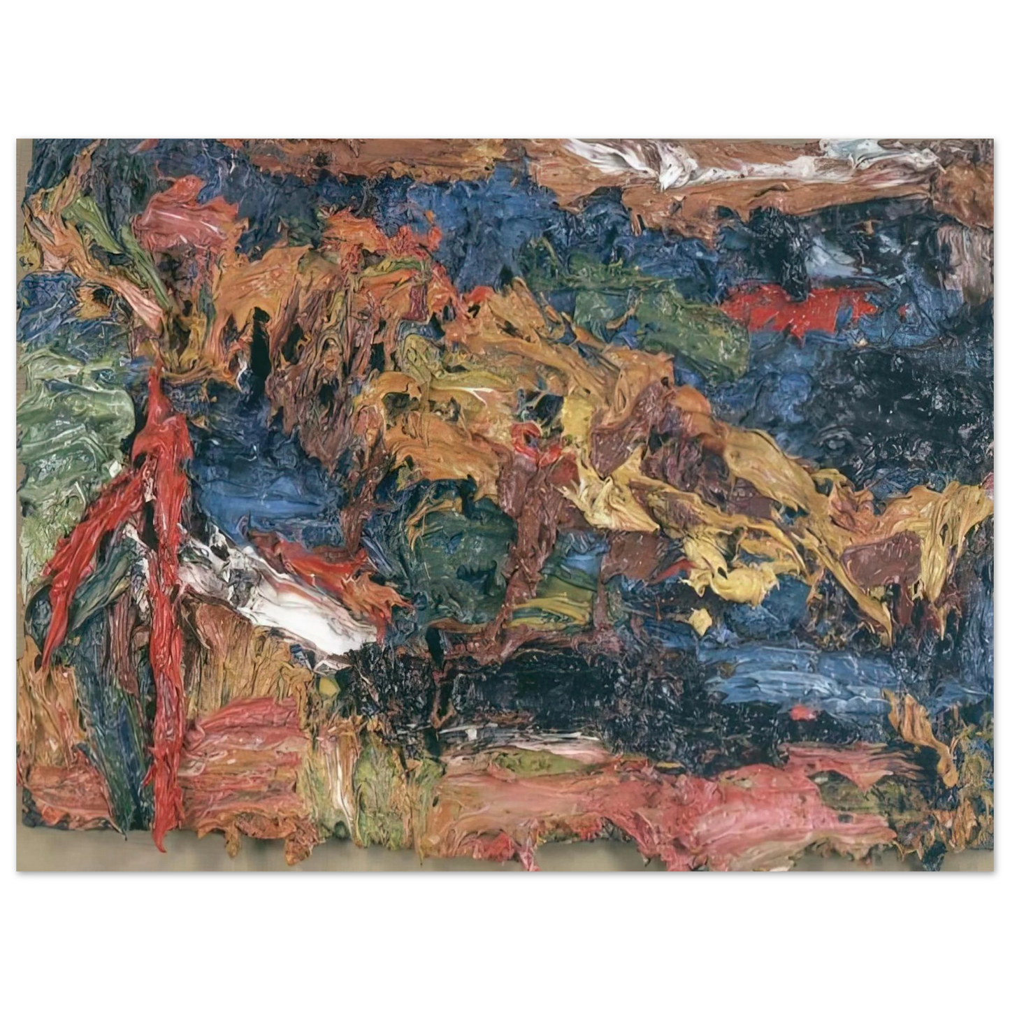 Frank Auerbach - E O W ON HER BLUE EIDERDOWN III  75x100 cm / 30x40inches Fine Art Poster
