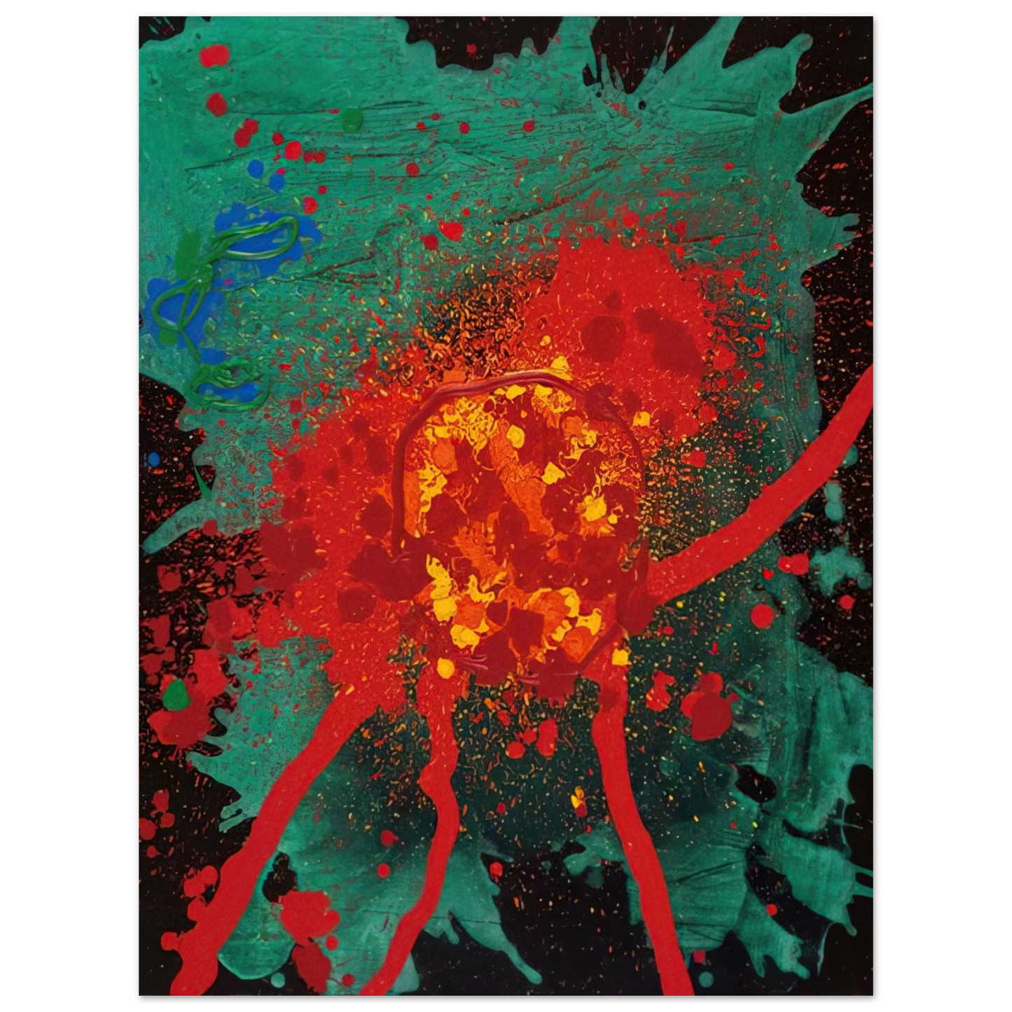John Hoyland - Blood Feud - 28.8.07 - 2007  75x100 cm / 30x40inches Fine Art Poster
