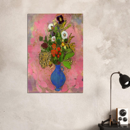 FLOWERS 1905 - Odilon Redon Brushed Aluminum Print - 70x100 cm / 28x40 inches | Odilon Redon Aluminum Print | Odilon Redon Prints