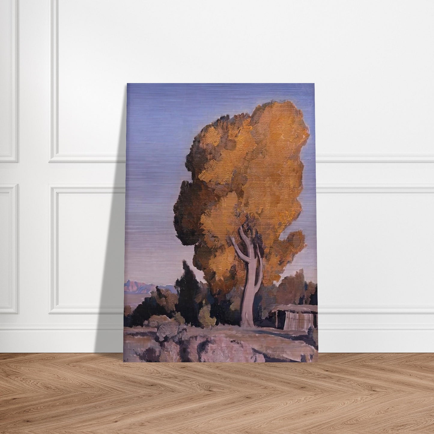 LOW COUNTRY COTTONWOOD 1940 - Maynard Dixon Brushed Aluminum Print - 70x100 cm / 28x40 inches | Maynard Dixon Aluminum Print | Maynard Dixon Prints