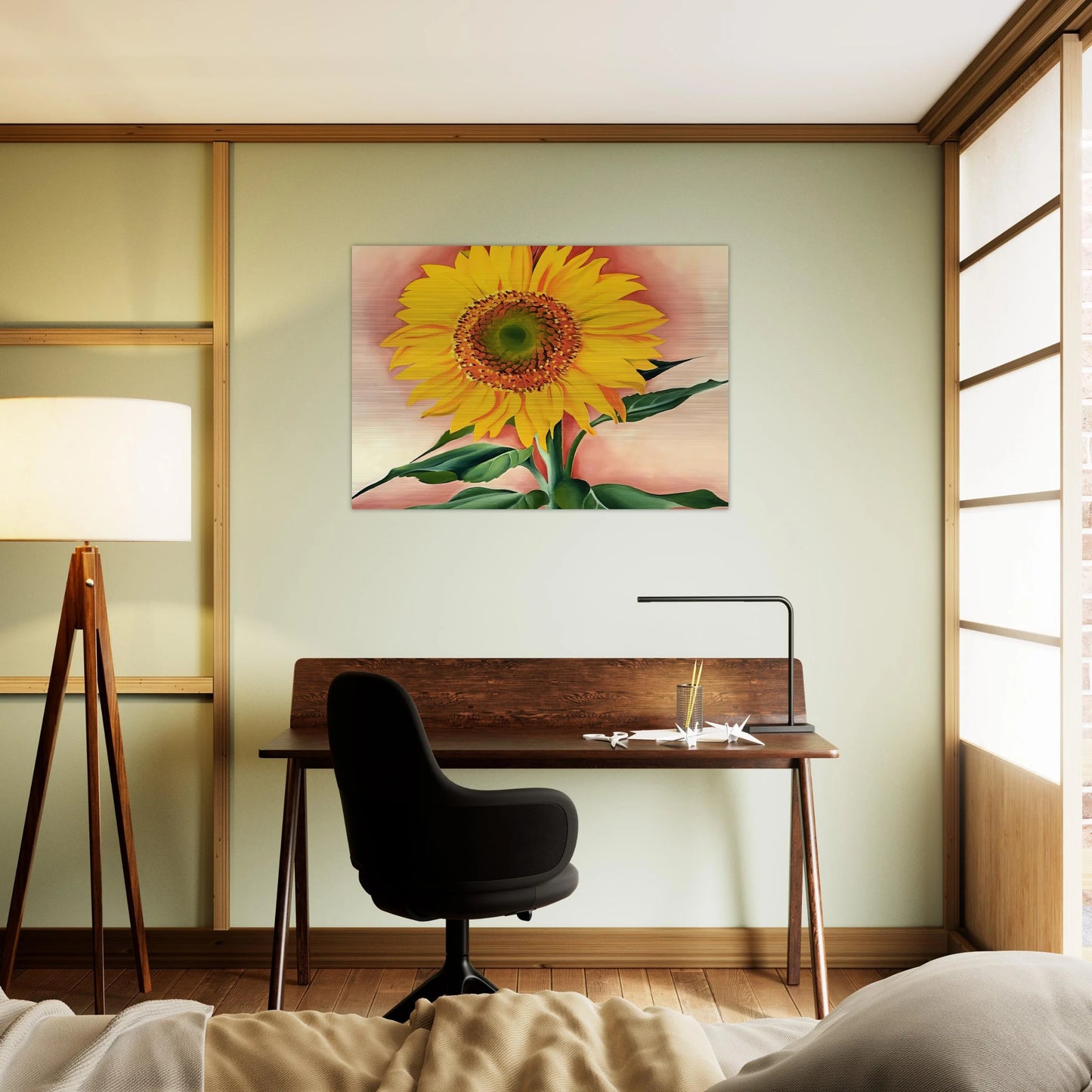 A Sunflower from Maggie - Georgia O'Keeffe Brushed Aluminum Print - 70x100 cm / 28x40 inches | Georgia O'Keeffe Aluminum Print | Georgia O'Keeffe Prints