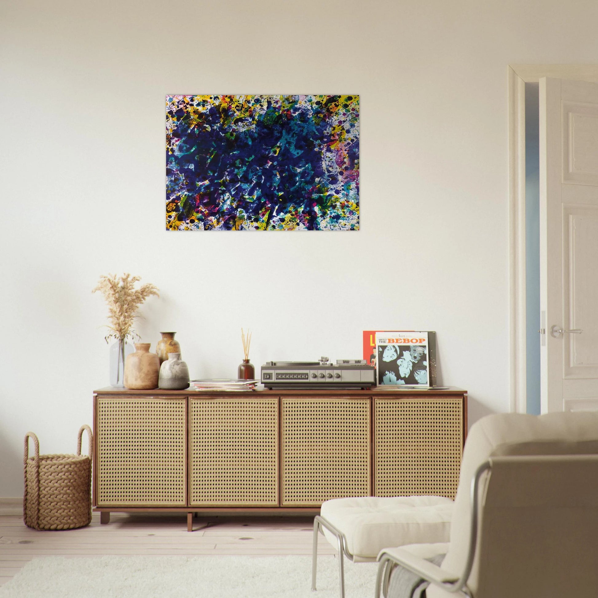 Coral Marine - Sam Francis Brushed Aluminum Print - 70x100 cm / 28x40 inches | Sam Francis Aluminum Print | Sam Francis Prints