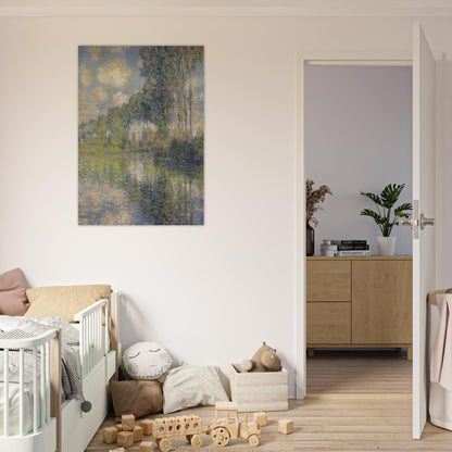Poplars on the Epte - claude monet Brushed Aluminum Print - 70x100 cm / 28x40 inches | claude monet Aluminum Print | claude monet Prints