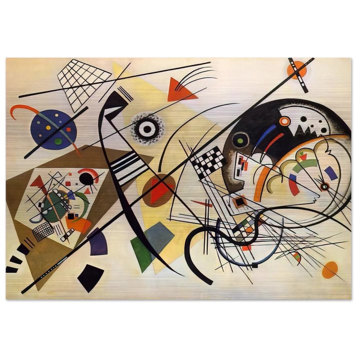 TRANSVERSE LINE 1923 - Wassily Kandinsky Brushed Aluminum Print - 70x100 cm / 28x40 inches | Wassily Kandinsky Aluminum Print | Wassily Kandinsky Prints