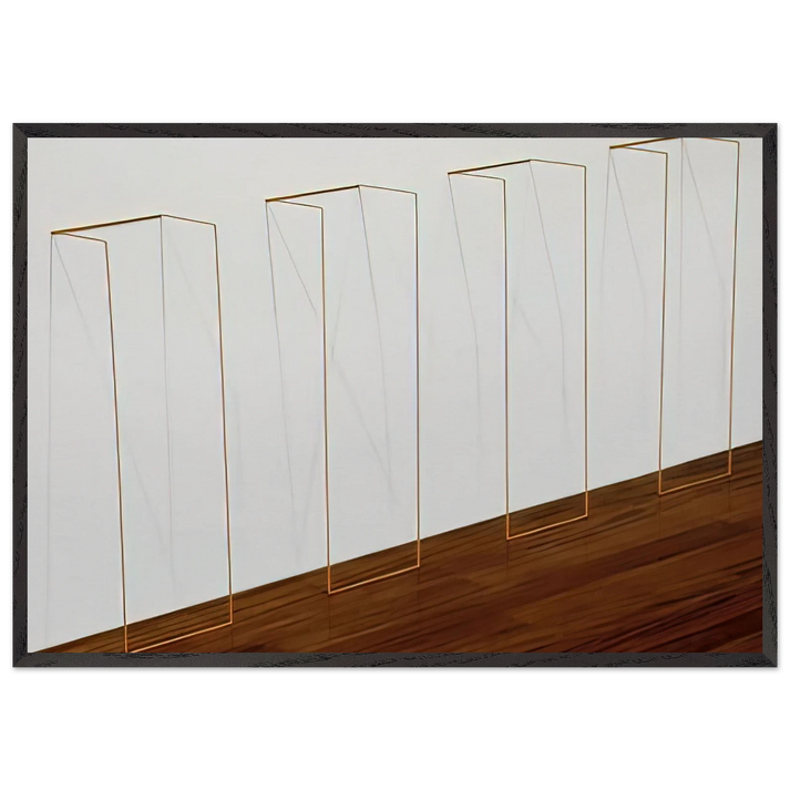 Untitled - 1968 N6 - Fred Sandback 70x100 cm / 28x40 inches Framed Art Print – Black Wooden Frame