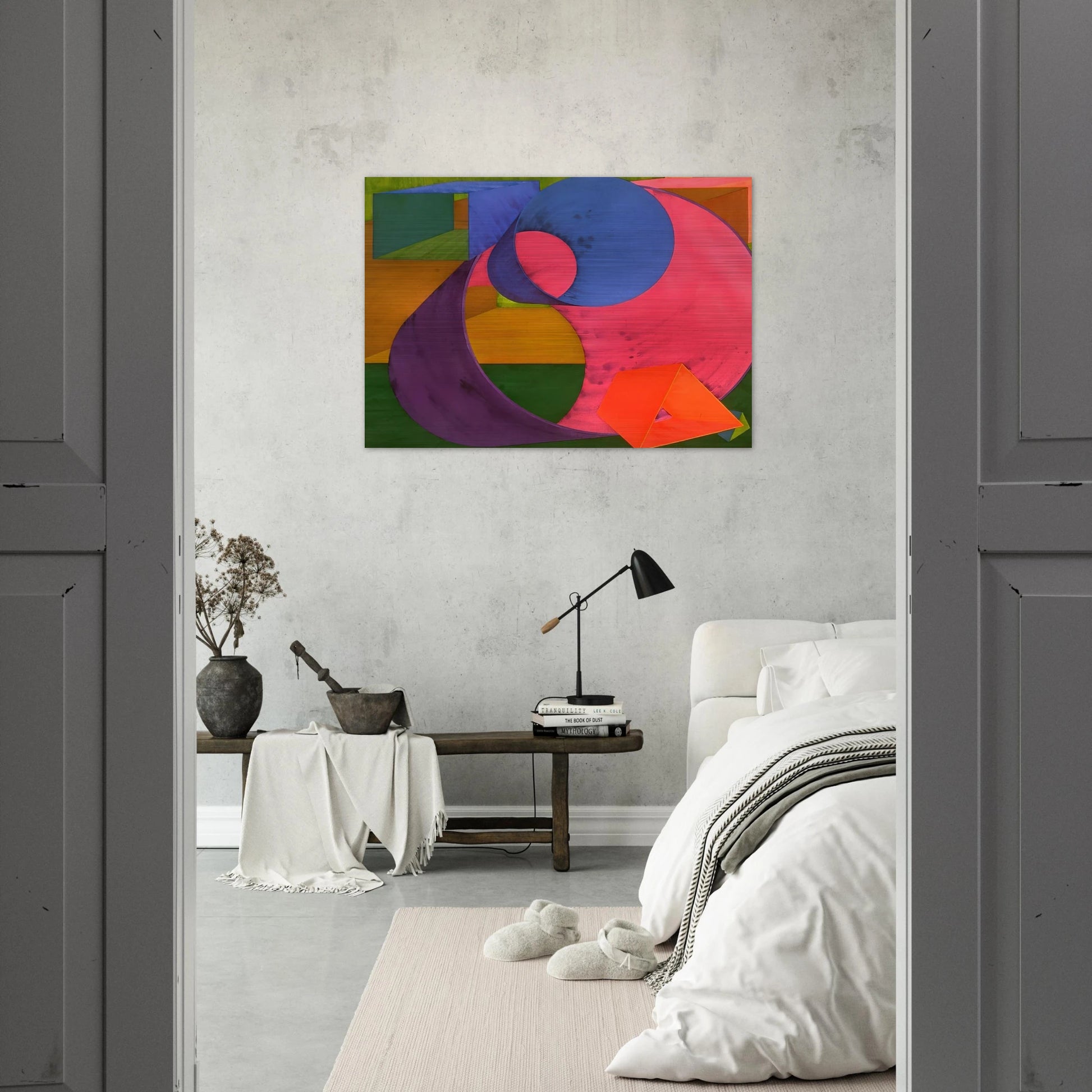 Indigo - Al Held Brushed Aluminum Print - 70x100 cm / 28x40 inches | Al Held Aluminum Print | Al Held Prints