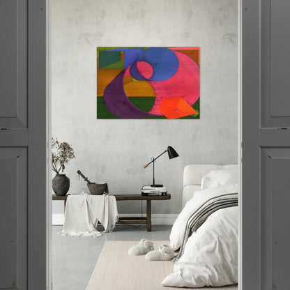 Indigo - Al Held Brushed Aluminum Print - 70x100 cm / 28x40 inches | Al Held Aluminum Print | Al Held Prints