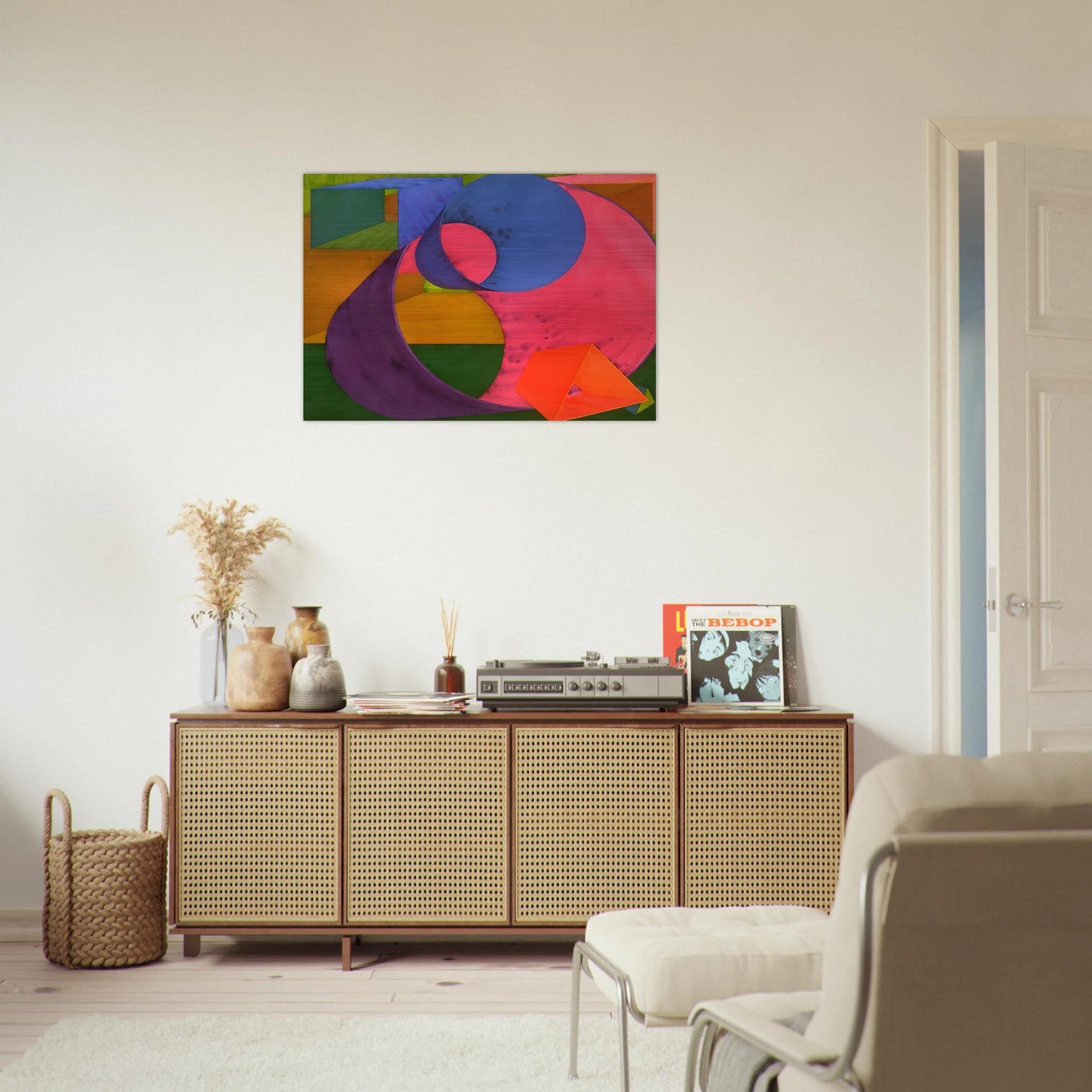 Indigo - Al Held Brushed Aluminum Print - 70x100 cm / 28x40 inches | Al Held Aluminum Print | Al Held Prints