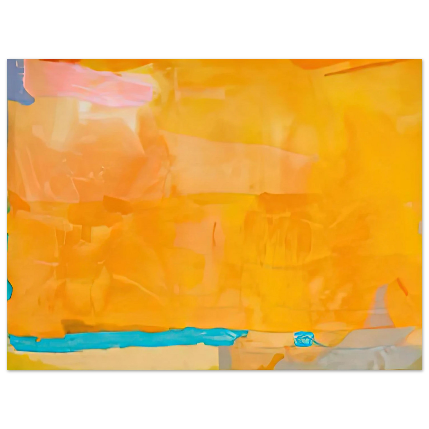 Helen Frankenthaler - Royal Fireworks, 1975- Wall Art - 21x29.7 cm / 8x12" - Premium Wooden Framed Poster With Fine Art Paper-canvas - Black frame