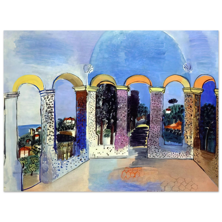 Raoul Dufy - ARCADES AT VALLAURIS 1927  75x100 cm / 30x40inches Fine Art Poster