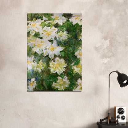 White Clematis - claude monet Brushed Aluminum Print - 70x100 cm / 28x40 inches | claude monet Aluminum Print | claude monet Prints