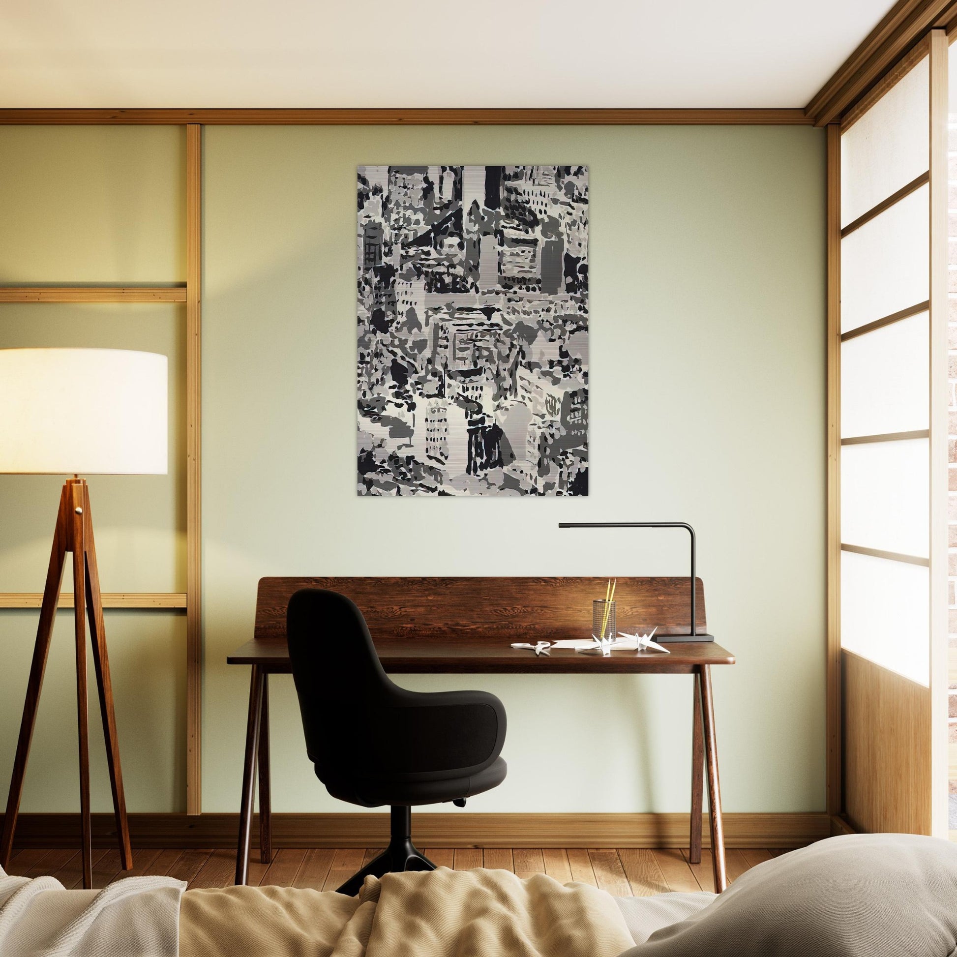 TOWNSCAPE 1969 - Gerhard Richter Brushed Aluminum Print - 70x100 cm / 28x40 inches | Gerhard Richter Aluminum Print | Gerhard Richter Prints