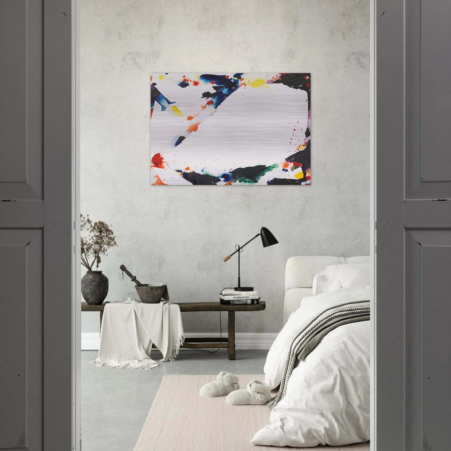 Angel Trails - Sam Francis Brushed Aluminum Print - 70x100 cm / 28x40 inches | Sam Francis Aluminum Print | Sam Francis Prints