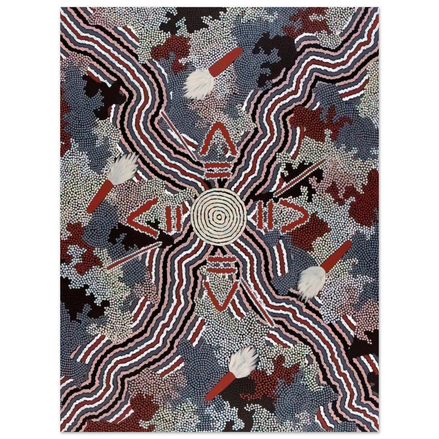 Clifford Possum Tjapaltjarri - Untitled - 1997  75x100 cm / 30x40inches Fine Art Poster