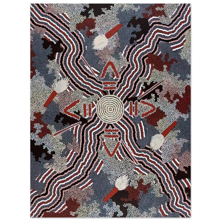 Clifford Possum Tjapaltjarri - Untitled - 1997  75x100 cm / 30x40inches Fine Art Poster