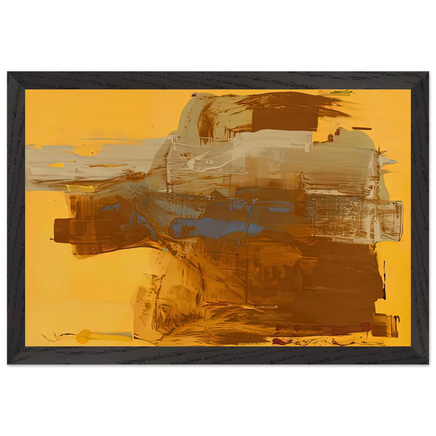 Helen Frankenthaler - Mineral Kingdom, 1976- Wall Art - 30x40 cm / 12x16 inches - Premium Wooden Framed Poster With Fine Art Paper-canvas - Black frame