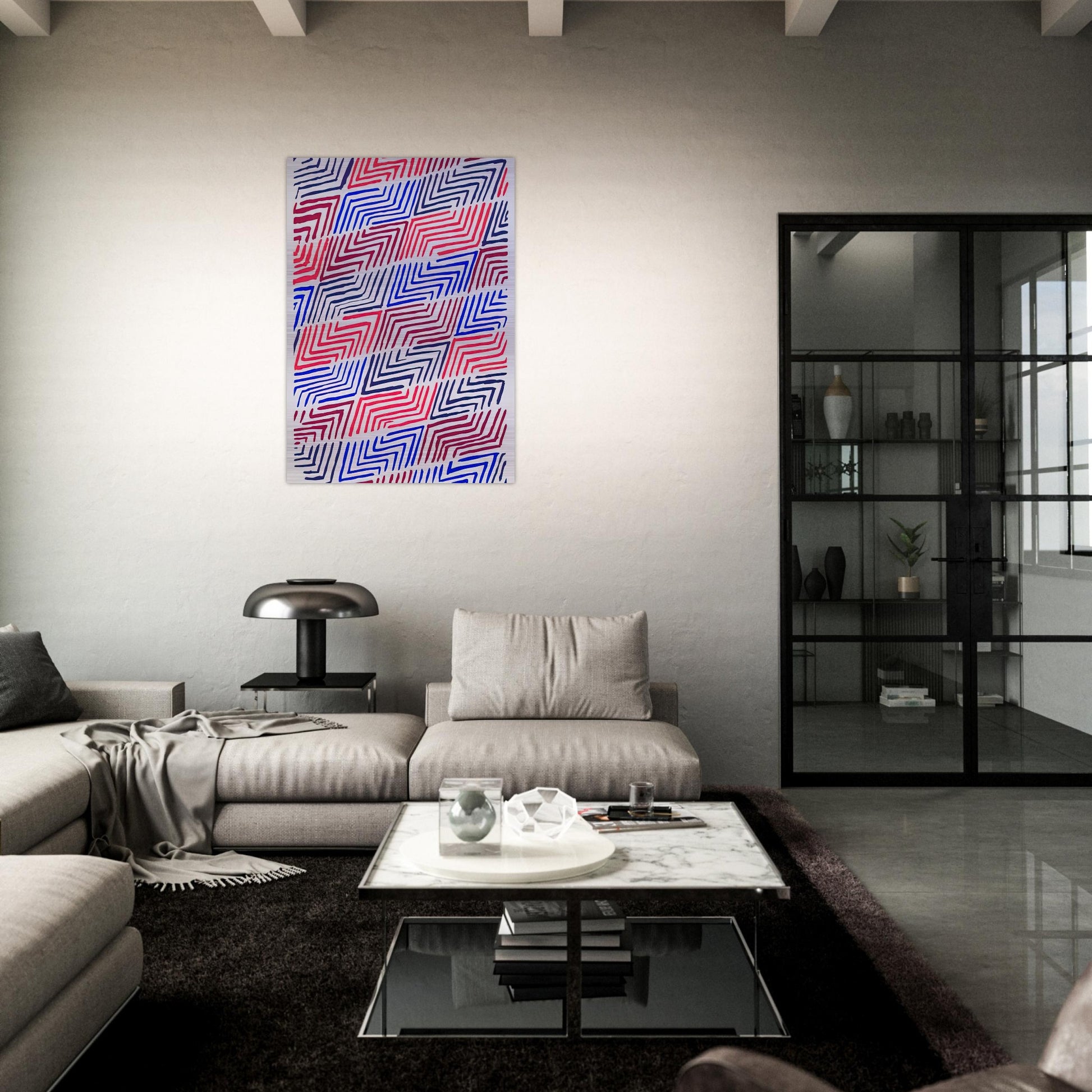 COMPOSITION 30 - Sonia Delaunay Brushed Aluminum Print - 70x100 cm / 28x40 inches | Sonia Delaunay Aluminum Print | Sonia Delaunay Prints