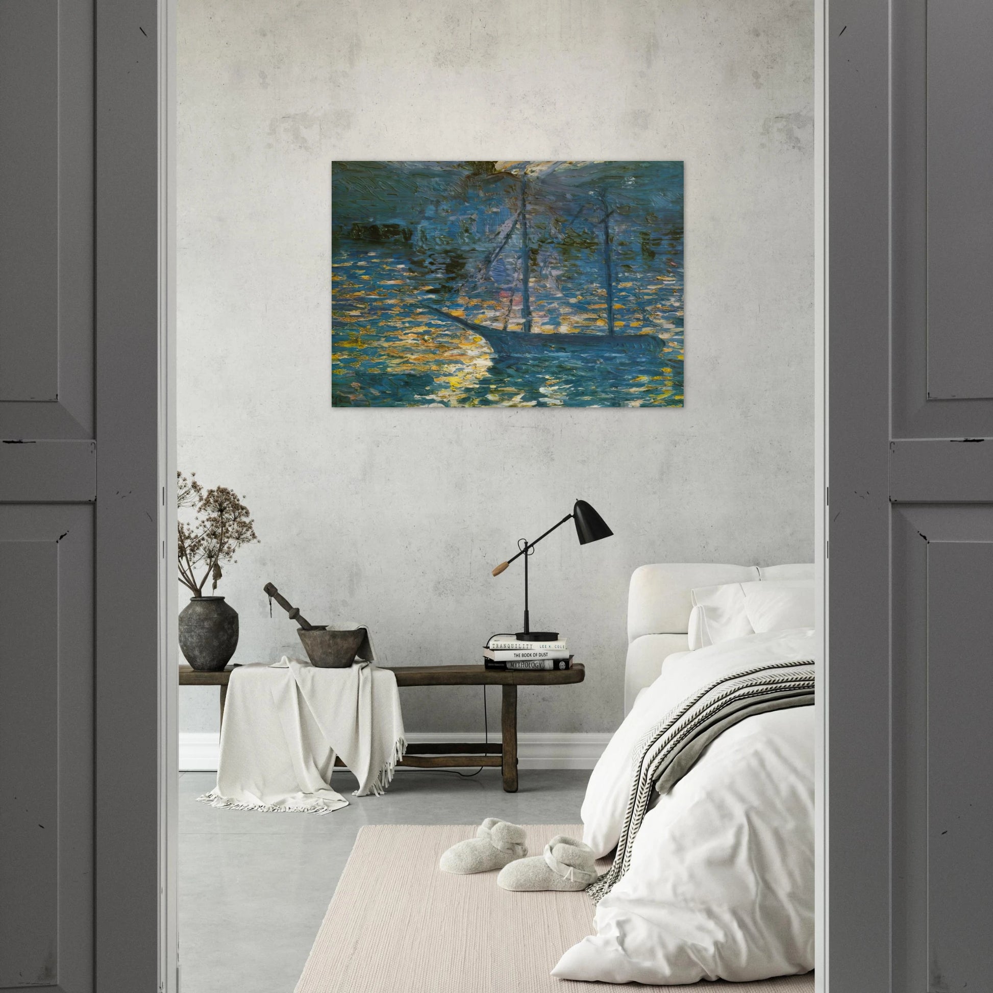 BOAT - Salvador Dali Brushed Aluminum Print - 70x100 cm / 28x40 inches | Salvador Dali Aluminum Print | Salvador Dali Prints