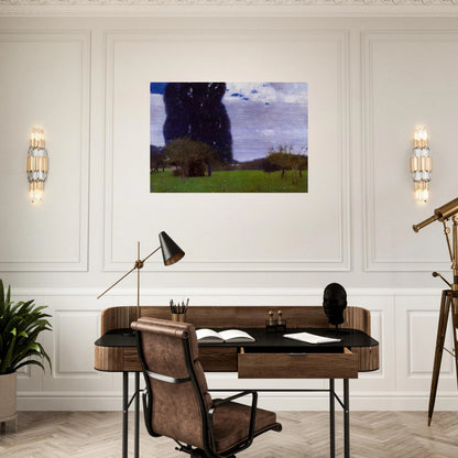 THE TALL POPLAR TREES II - Gustav Klimt Brushed Aluminum Print - 70x100 cm / 28x40 inches | Gustav Klimt Aluminum Print | Gustav Klimt Prints