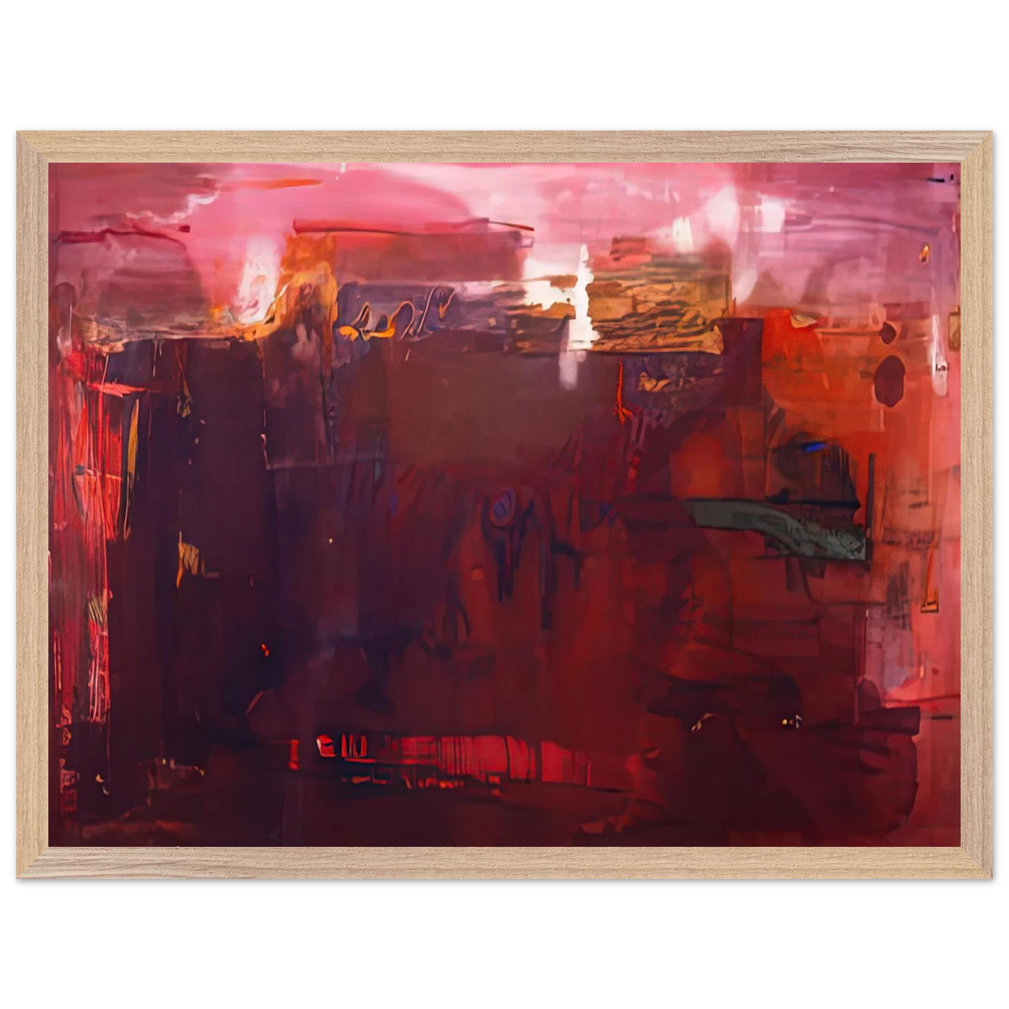 Helen Frankenthaler - Carousel, 1979- Wall Art - 30x40 cm / 12x16 inches - Premium Wooden Framed Poster With Fine Art Paper-canvas - Black frame