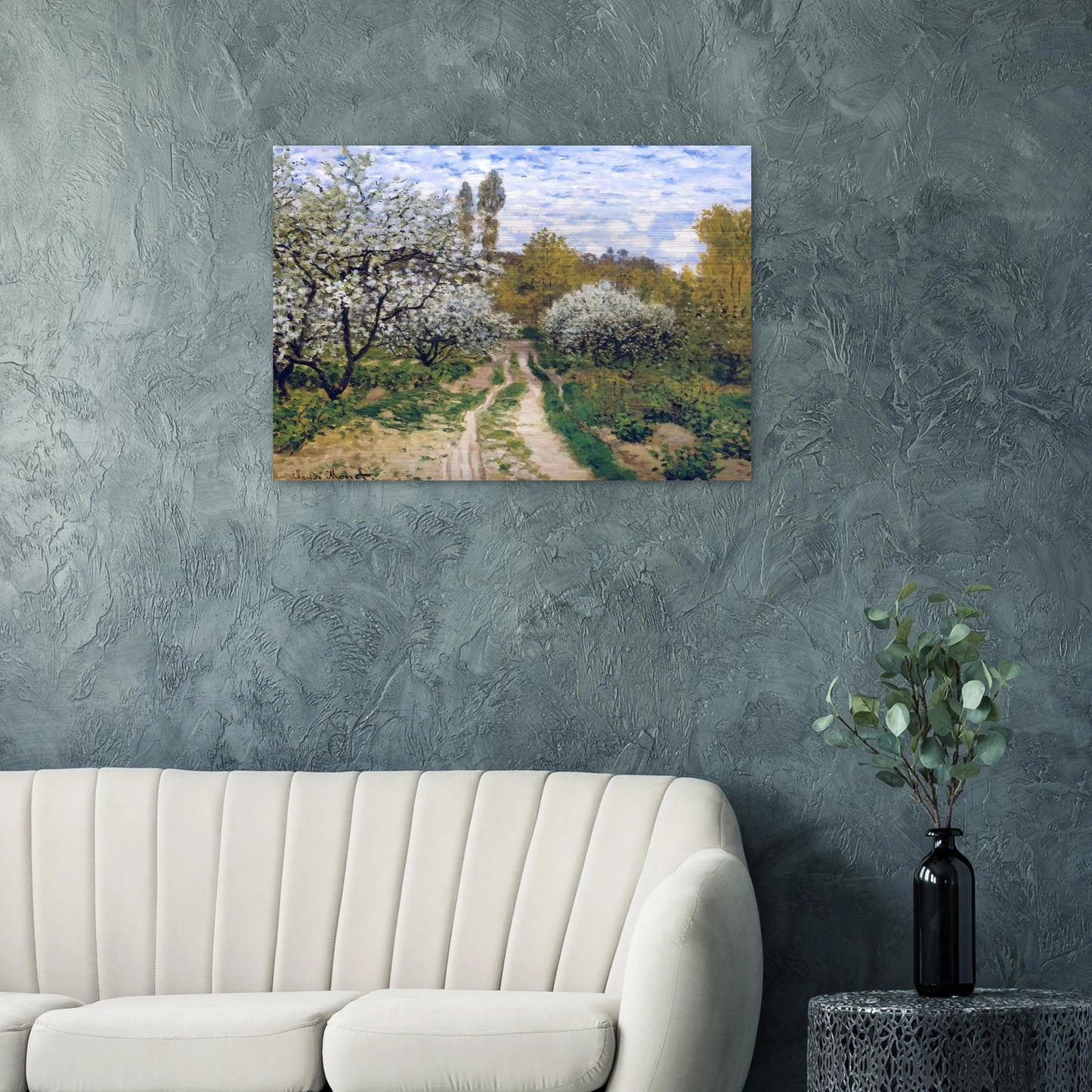 Trees in Bloom - claude monet Brushed Aluminum Print - 70x100 cm / 28x40 inches | claude monet Aluminum Print | claude monet Prints