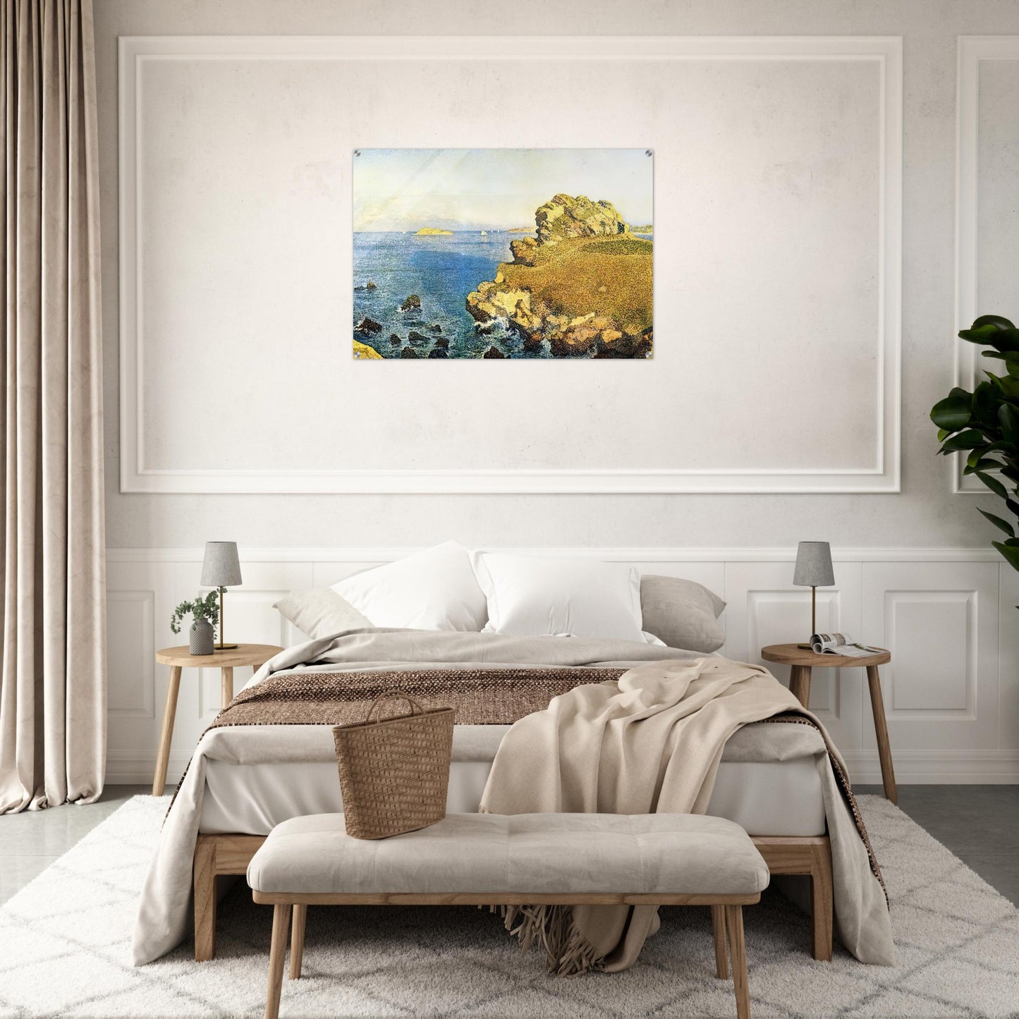 THE POINTE DE PER KIRIDEC AT ROSCOFF - Theo van Rysselberghe Acrylic Print - 70x100 cm / 28x40″ inches