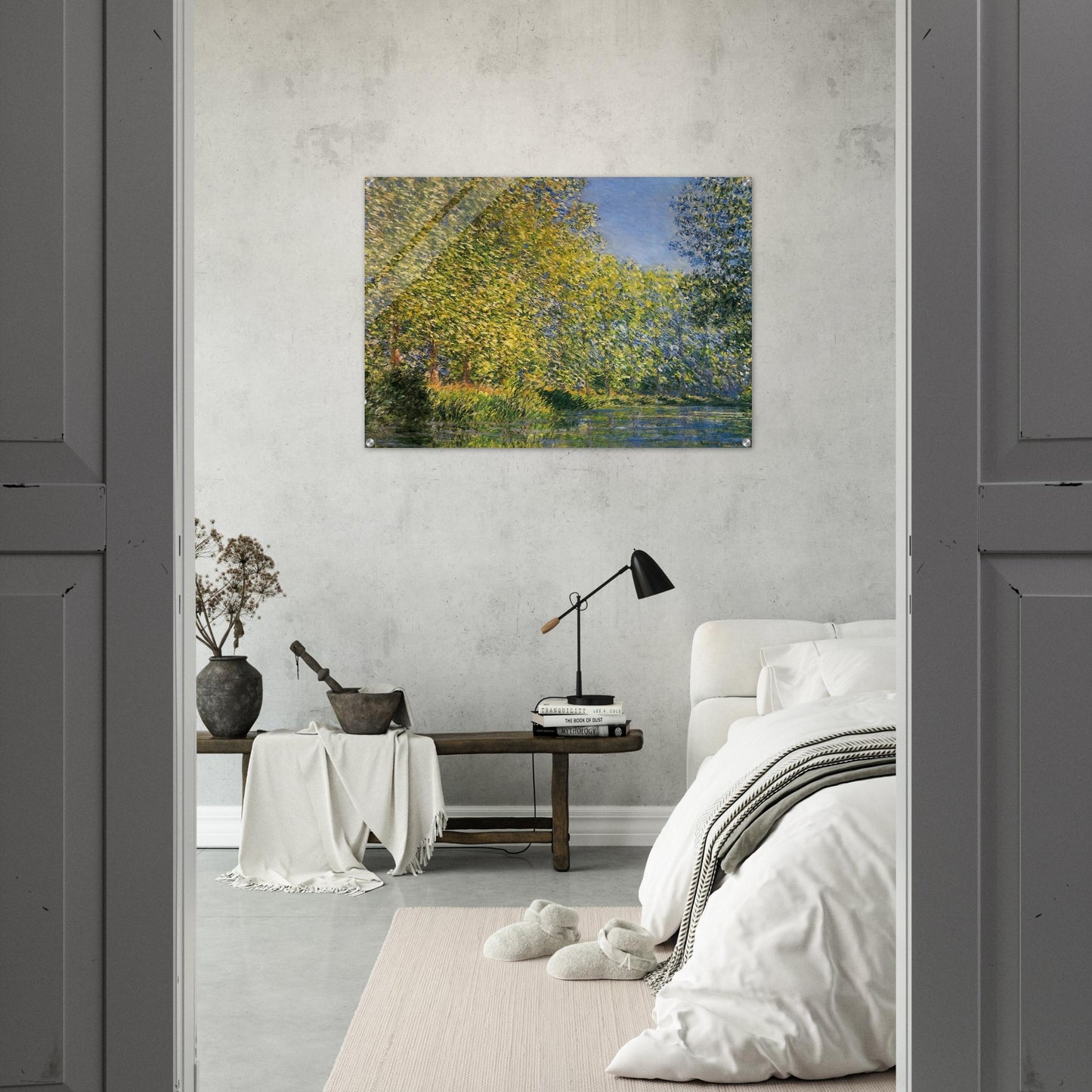 Bend in the River Epte - claude monet Acrylic Print - 70x100 cm / 28x40″ inches | claude monet Wall Art | claude monet Prints