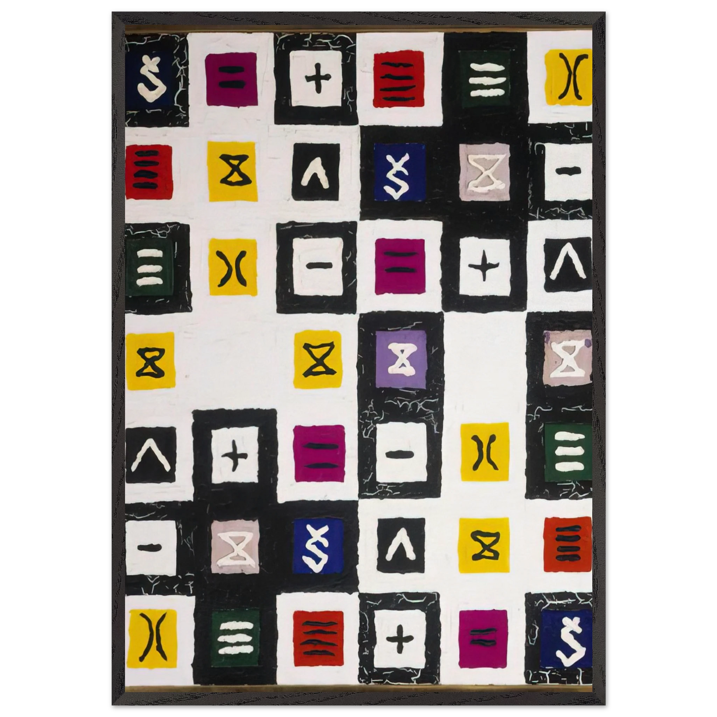The Great Mystery II - 1960 - Alfred Jensen 70x100 cm / 28x40 inches Framed Art Print – Black Wooden Frame