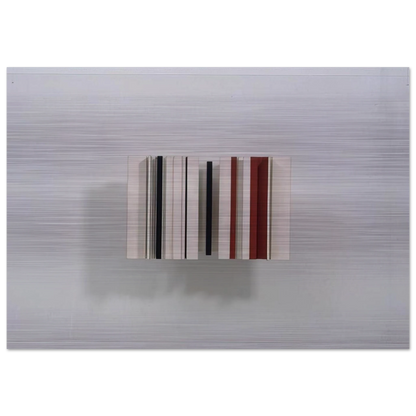 RELIEF CONSTRUCTION IN WHITE BLACK AND MAROON 1963 - Victor Pasmore Brushed Aluminum Print - 70x100 cm / 28x40 inches | Victor Pasmore Aluminum Print | Victor Pasmore Prints