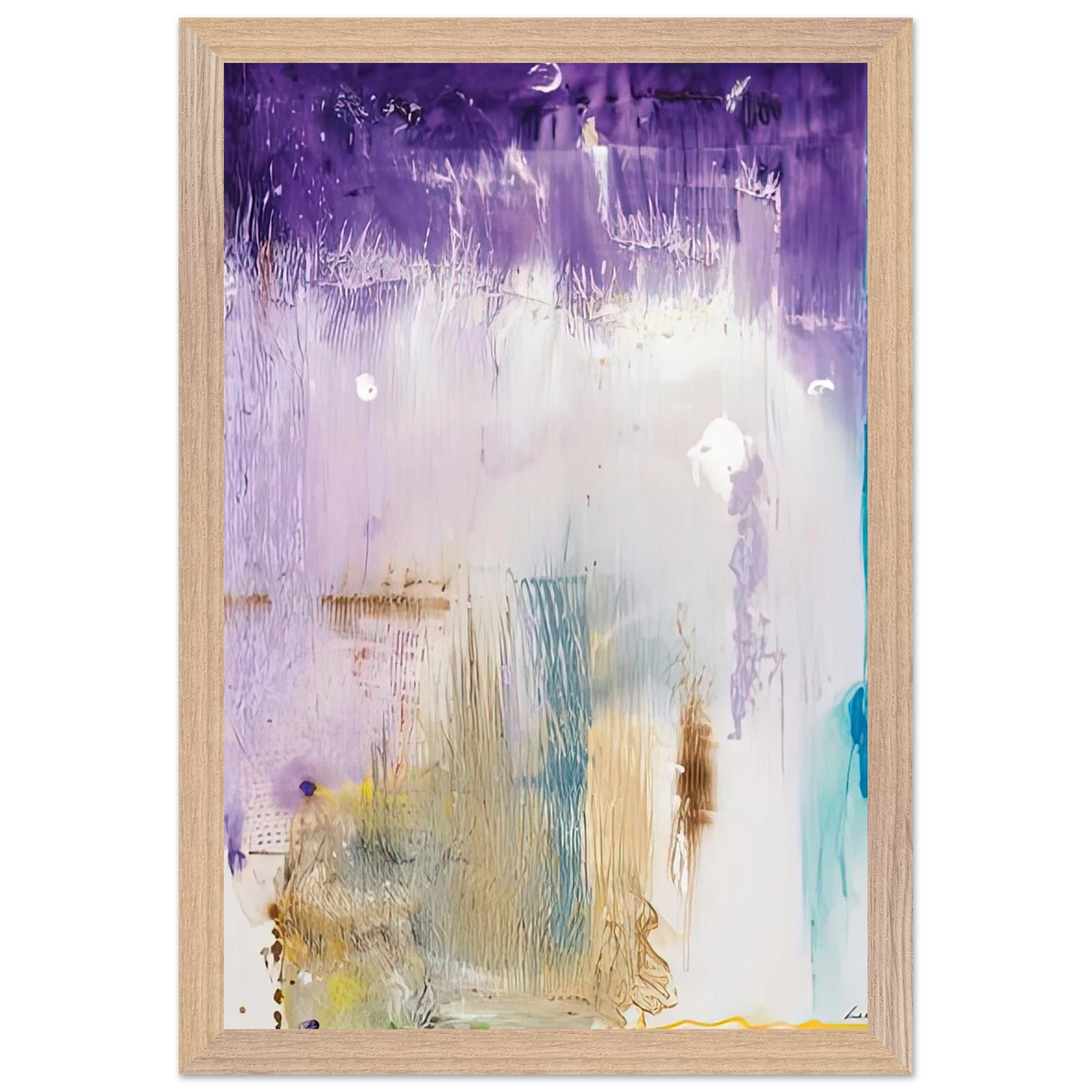 Helen Frankenthaler - Magnet, 1992- Wall Art - 30x40 cm / 12x16 inches - Premium Wooden Framed Poster With Fine Art Paper-canvas - White frame