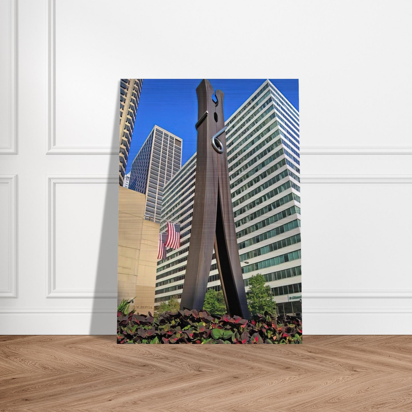 CLOTHESPIN 1976 - Claes Oldenburg Brushed Aluminum Print - 70x100 cm / 28x40 inches | Claes Oldenburg Aluminum Print | Claes Oldenburg Prints