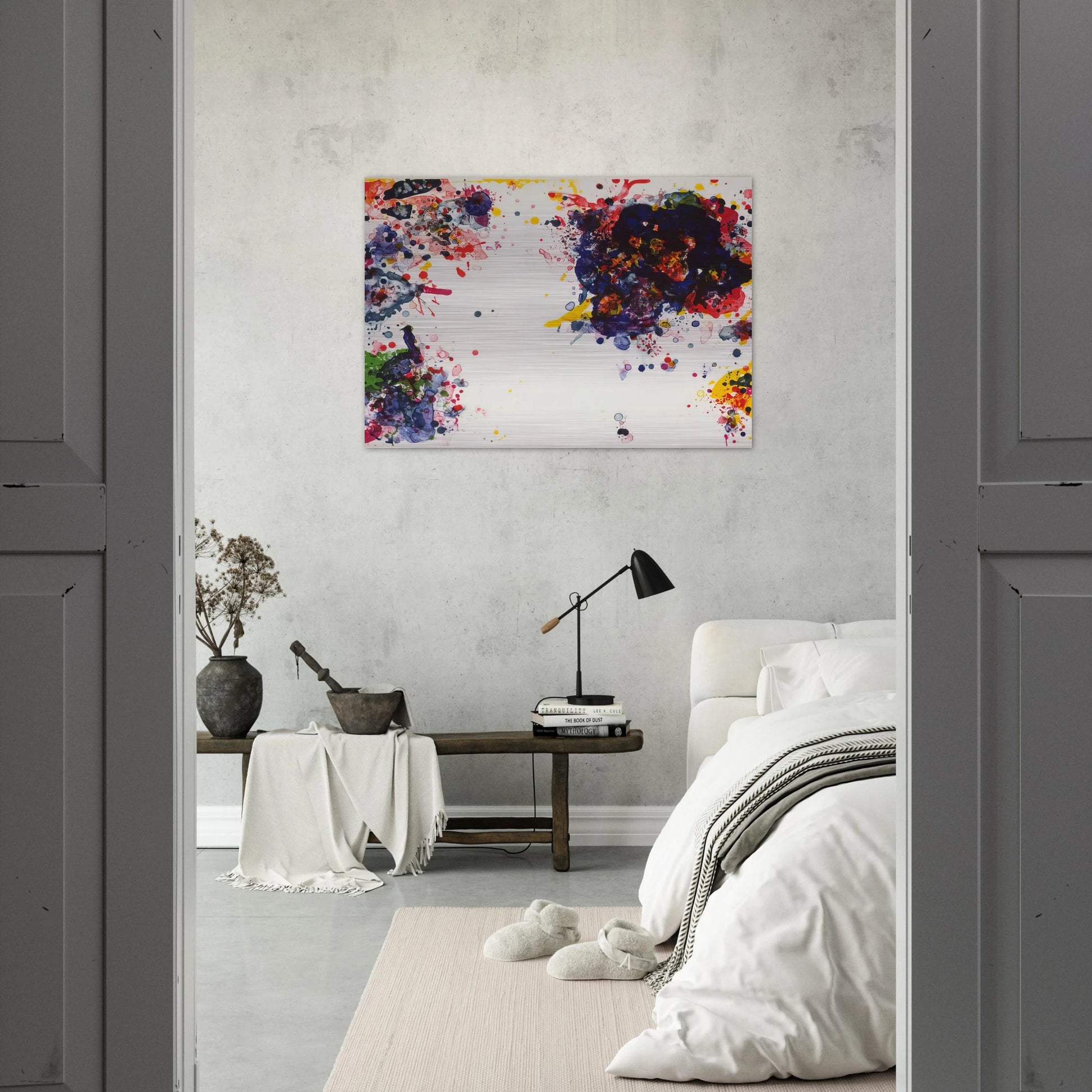 Speck - Sam Francis Brushed Aluminum Print - 70x100 cm / 28x40 inches | Sam Francis Aluminum Print | Sam Francis Prints