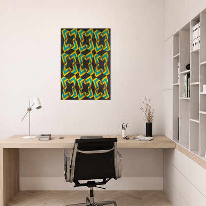 9-Soles - 1967 - Omar Rayo Brushed Aluminum Print - 70x100 cm / 28x40 inches | Omar Rayo Aluminum Print | Omar Rayo Prints