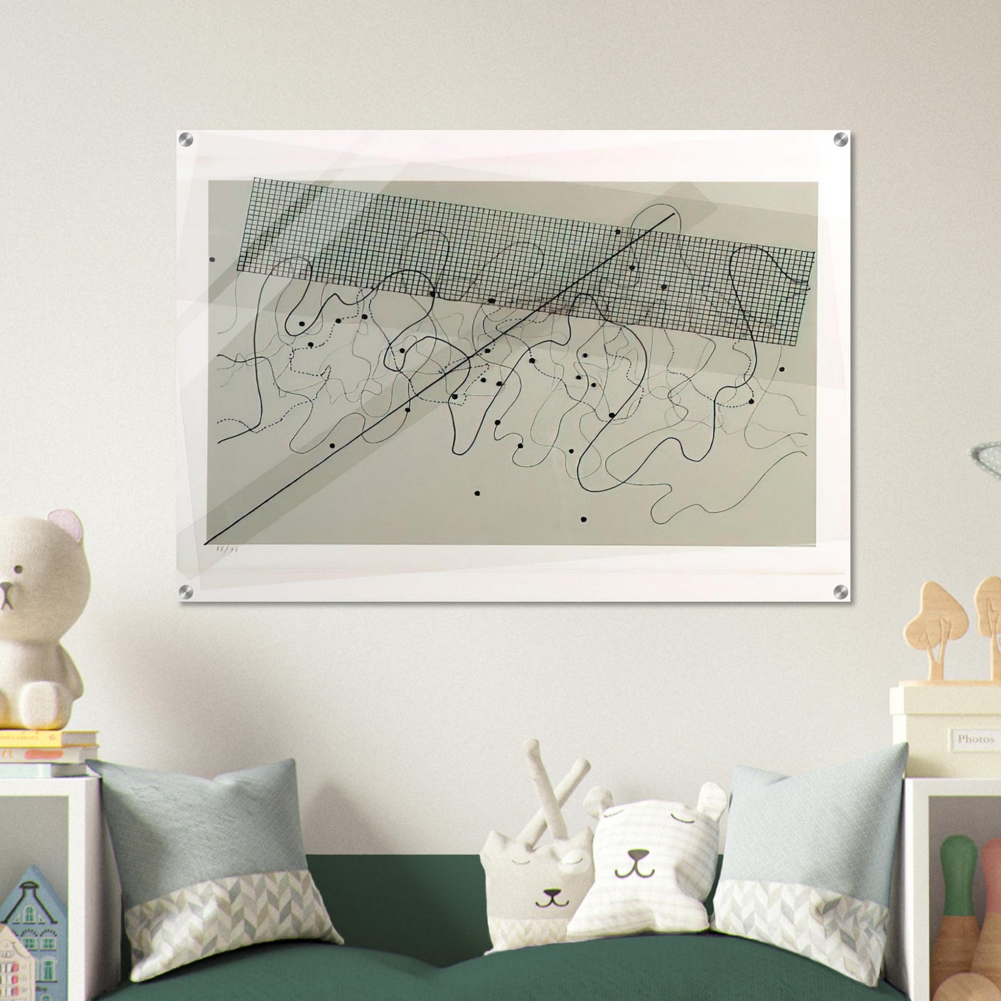 Fontana Mix Light Grey - 1981 - John Cage Acrylic Print - 70x100 cm / 28x40″ inches | John Cage Wall Art | John Cage Prints