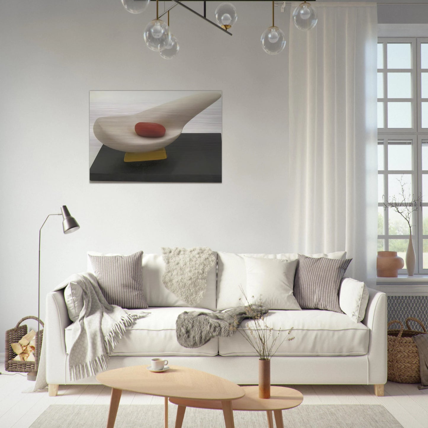 MOTHER AND EGG 1947 - Kurt Schwitters Brushed Aluminum Print - 70x100 cm / 28x40 inches | Kurt Schwitters Aluminum Print | Kurt Schwitters Prints