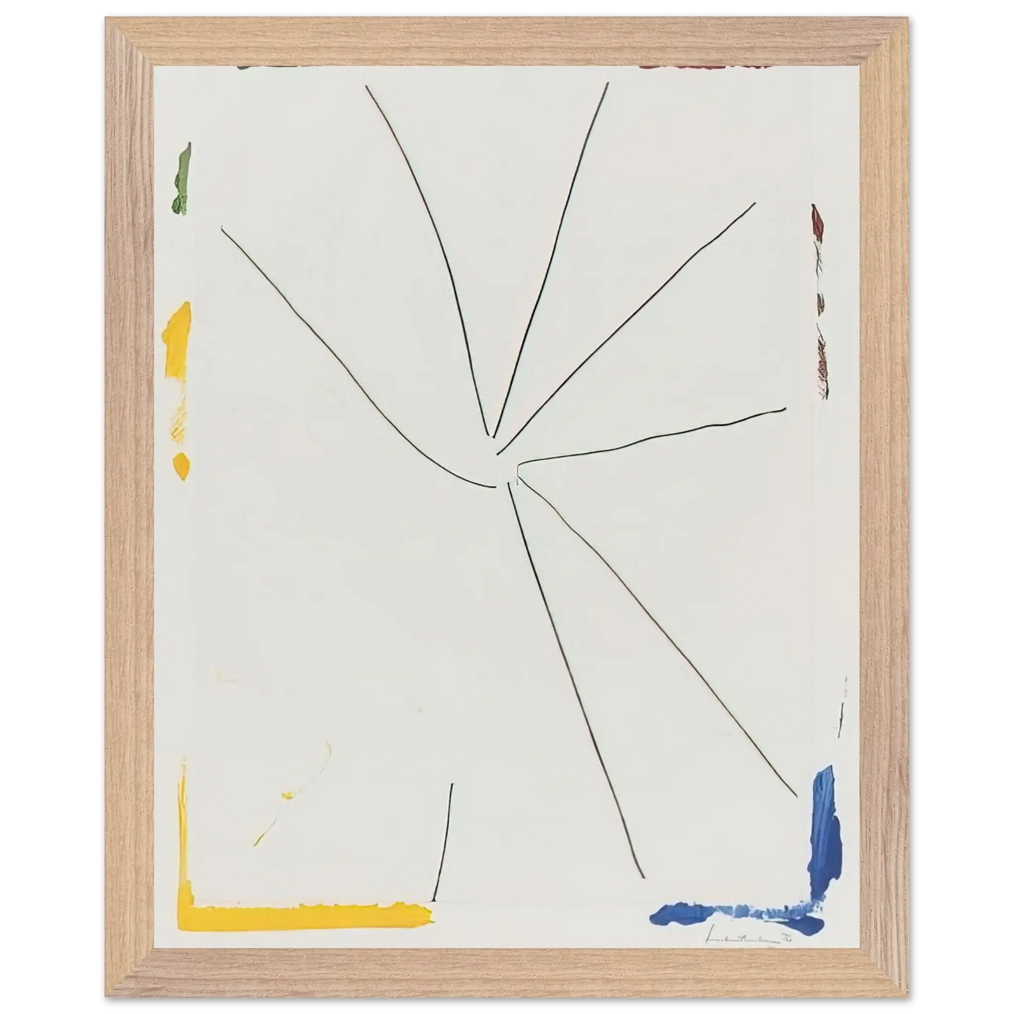 Helen Frankenthaler - Free Wheeling - 1971 Wall art - 70x100 cm / 28x40 Inches - Premium Wooden Framed Poster With Fine Art Paper - Black frame
