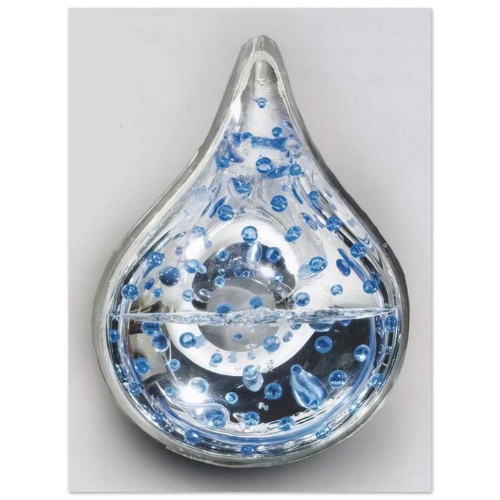 Gyula Kosice - Gota de aguya y aredobas azules - 1999  75x100 cm / 30x40inches Fine Art Poster
