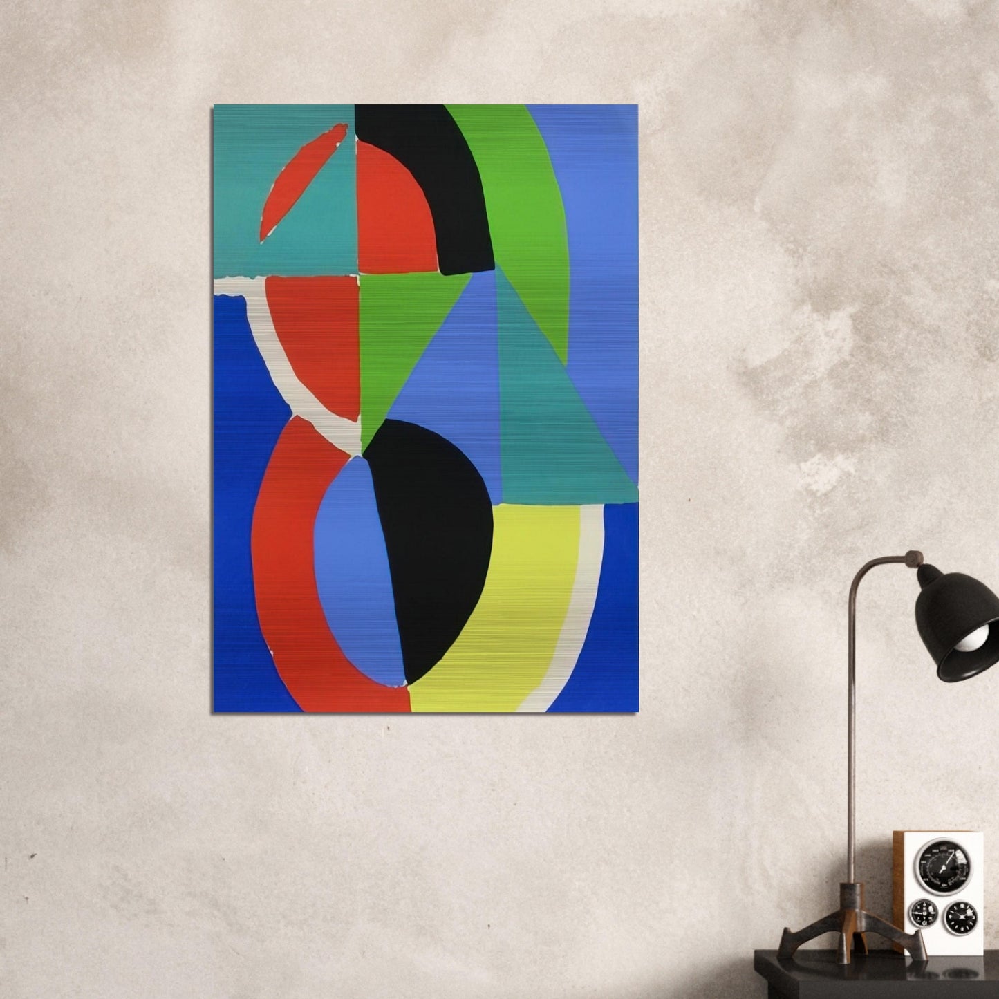 COMPOSITION 2 - Sonia Delaunay Brushed Aluminum Print - 70x100 cm / 28x40 inches | Sonia Delaunay Aluminum Print | Sonia Delaunay Prints
