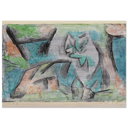 A KIND OF CAT 1937 - Paul Klee Brushed Aluminum Print - 70x100 cm / 28x40 inches | Paul Klee Aluminum Print | Paul Klee Prints