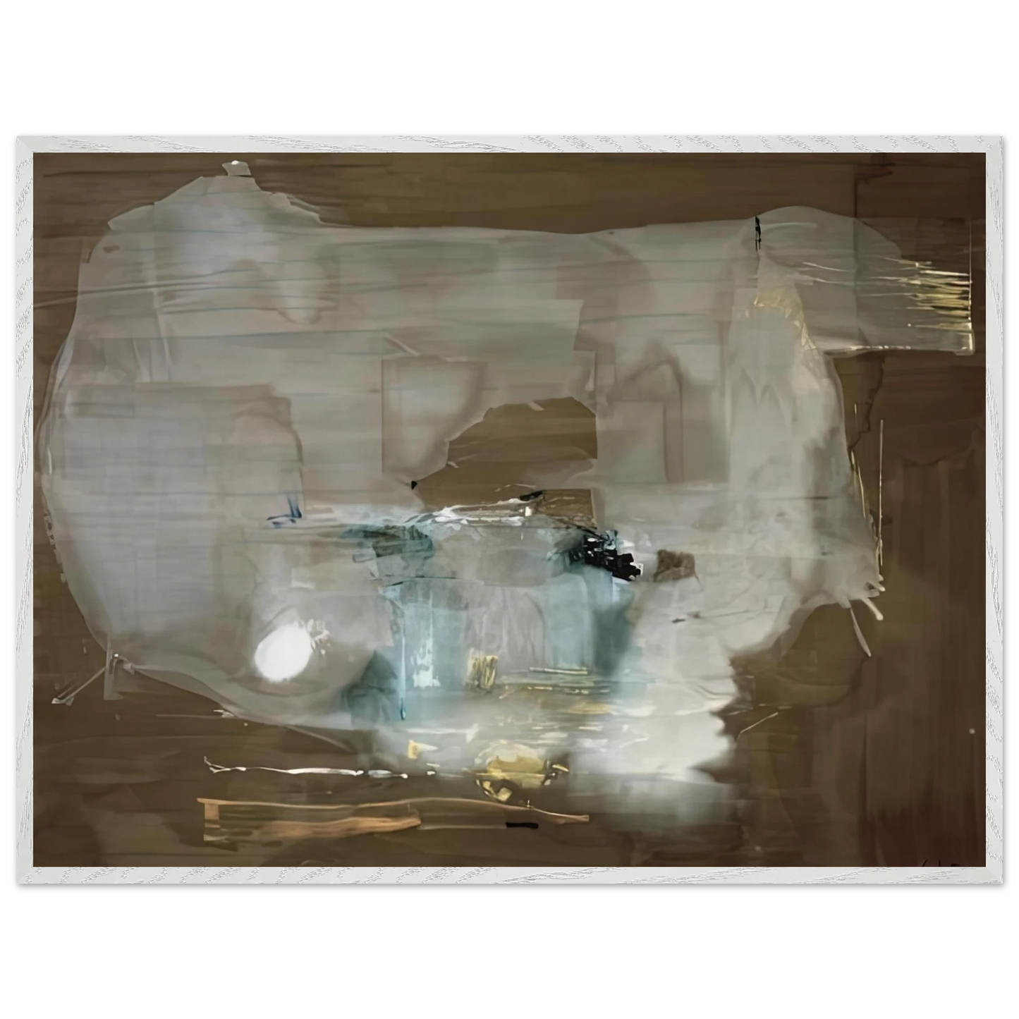 Helen Frankenthaler - M, 1977- Wall Art - 21x29.7 cm / 8x12" - Premium Wooden Framed Poster With Fine Art Paper-canvas - White frame