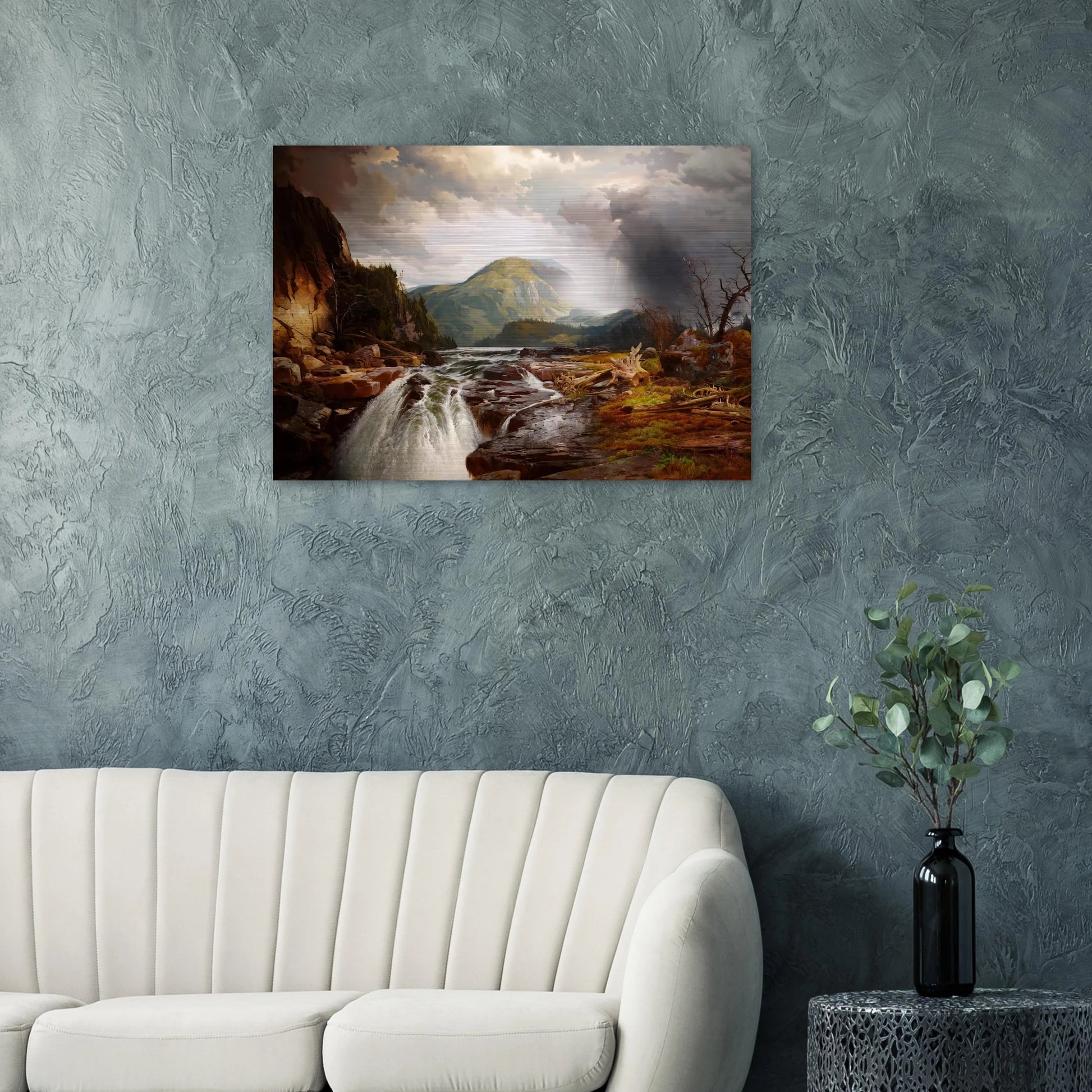 The Wilds of Lake Superior - Thomas Moran Brushed Aluminum Print - 70x100 cm / 28x40 inches | Thomas Moran Aluminum Print | Thomas Moran Prints