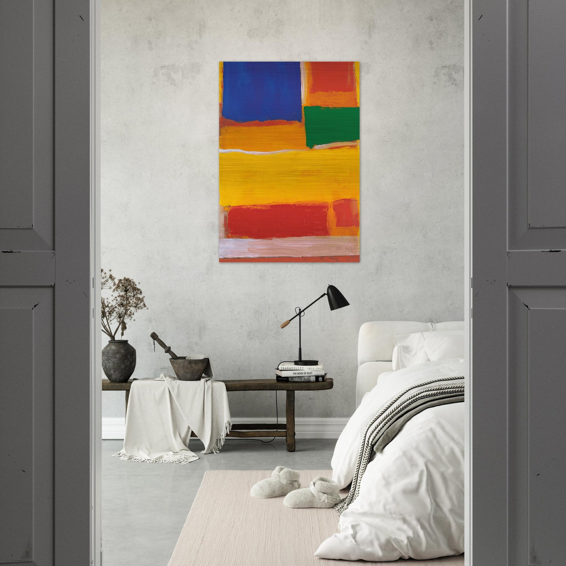 UNTITLED 1986 - Esteban Vicente Brushed Aluminum Print - 70x100 cm / 28x40 inches | Esteban Vicente Aluminum Print | Esteban Vicente Prints