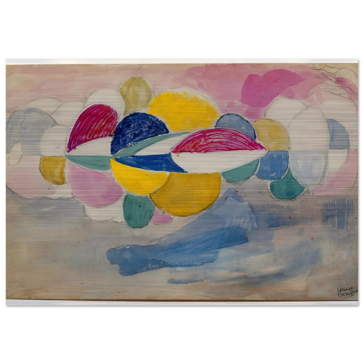 UNTITLED 1969 - Louise Bourgeois Brushed Aluminum Print - 70x100 cm / 28x40 inches | Louise Bourgeois Aluminum Print | Louise Bourgeois Prints