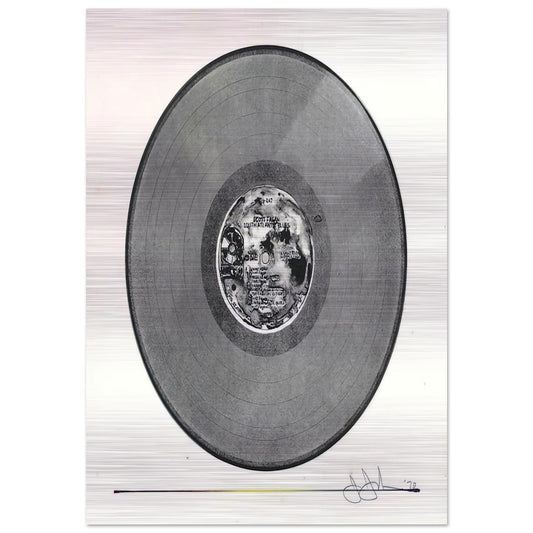 SCOTT FAGAN RECORD 1970 - Jasper Johns Brushed Aluminum Print - 70x100 cm / 28x40 inches | Jasper Johns Aluminum Print | Jasper Johns Prints