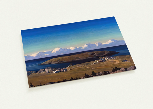 Island Village, Coast of Maine By Rockwell Kent Pack of 10 Post Cards | Rockwell Kent Post Cards | A6 (10.5 x 14.8 cm) - 4.1 x 5.8 inches