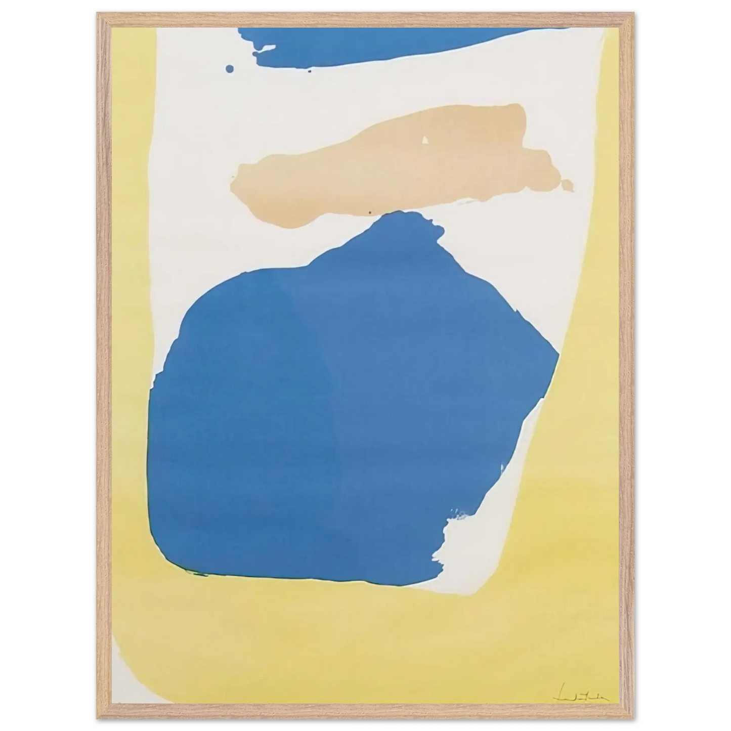 Helen Frankenthaler - Frankenthaler Preview - 1965 Wall art - 40x50 cm / 16x20 Inches - Premium Wooden Framed Poster With Fine Art Paper - Wood frame