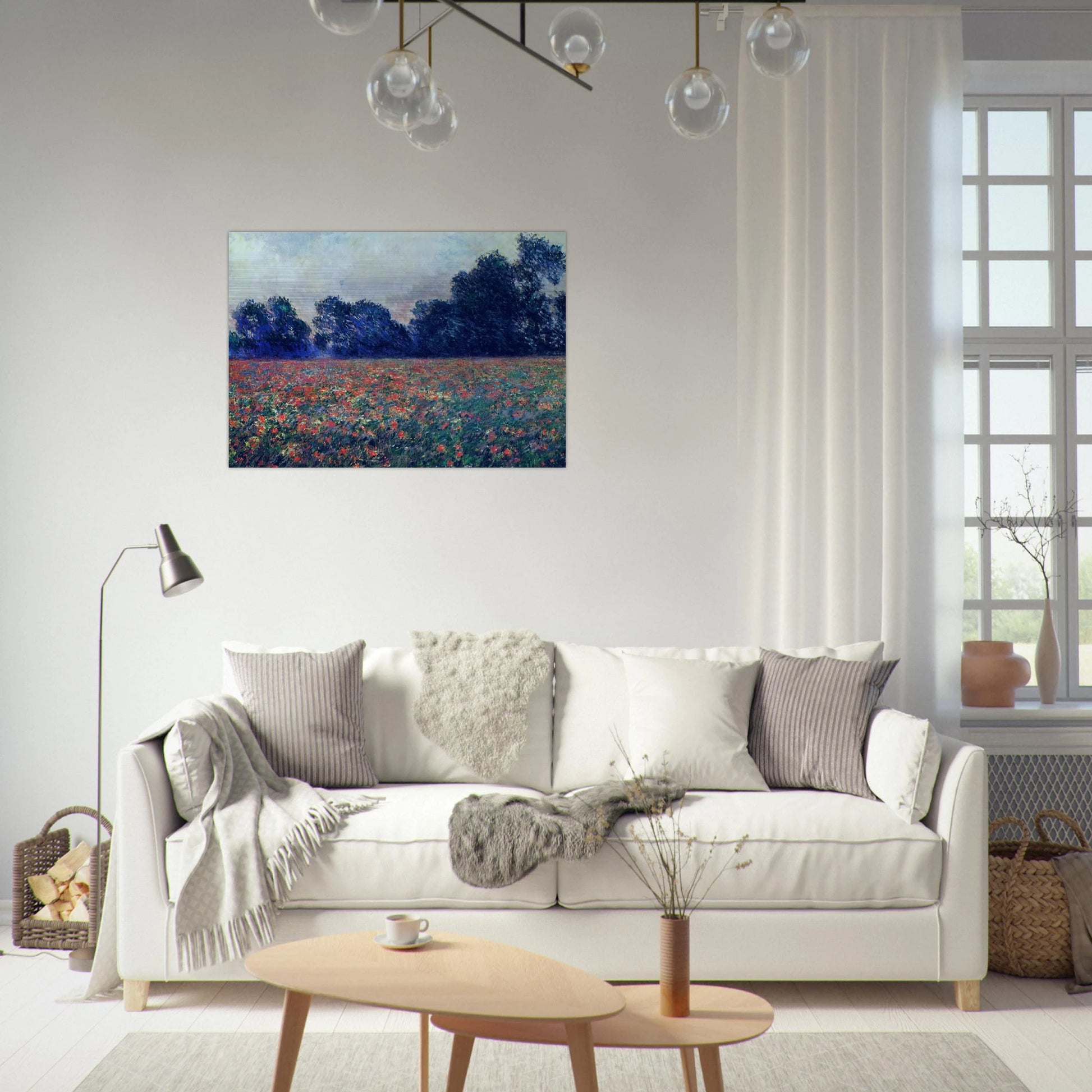 Poppies at Giverny - claude monet Brushed Aluminum Print - 70x100 cm / 28x40 inches | claude monet Aluminum Print | claude monet Prints